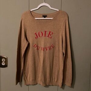Talbots sweater “joy of living”